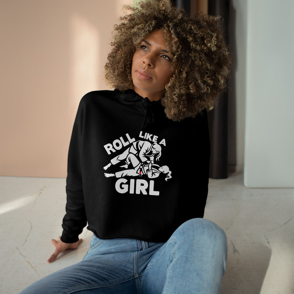 Crop Hoodie - Roll like a girl