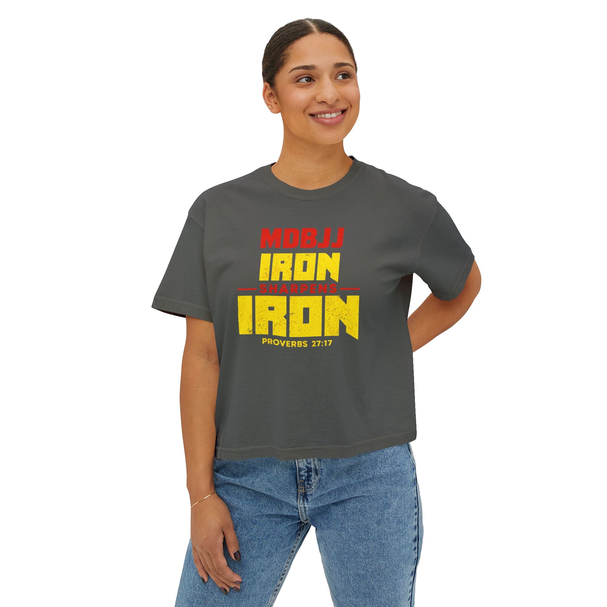 Women's Boxy Tee - Iron Sharpens Iron - MDBJJ