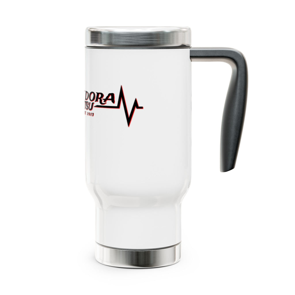 Stainless Steel MDBJJ Travel Mug with Handle, 14oz