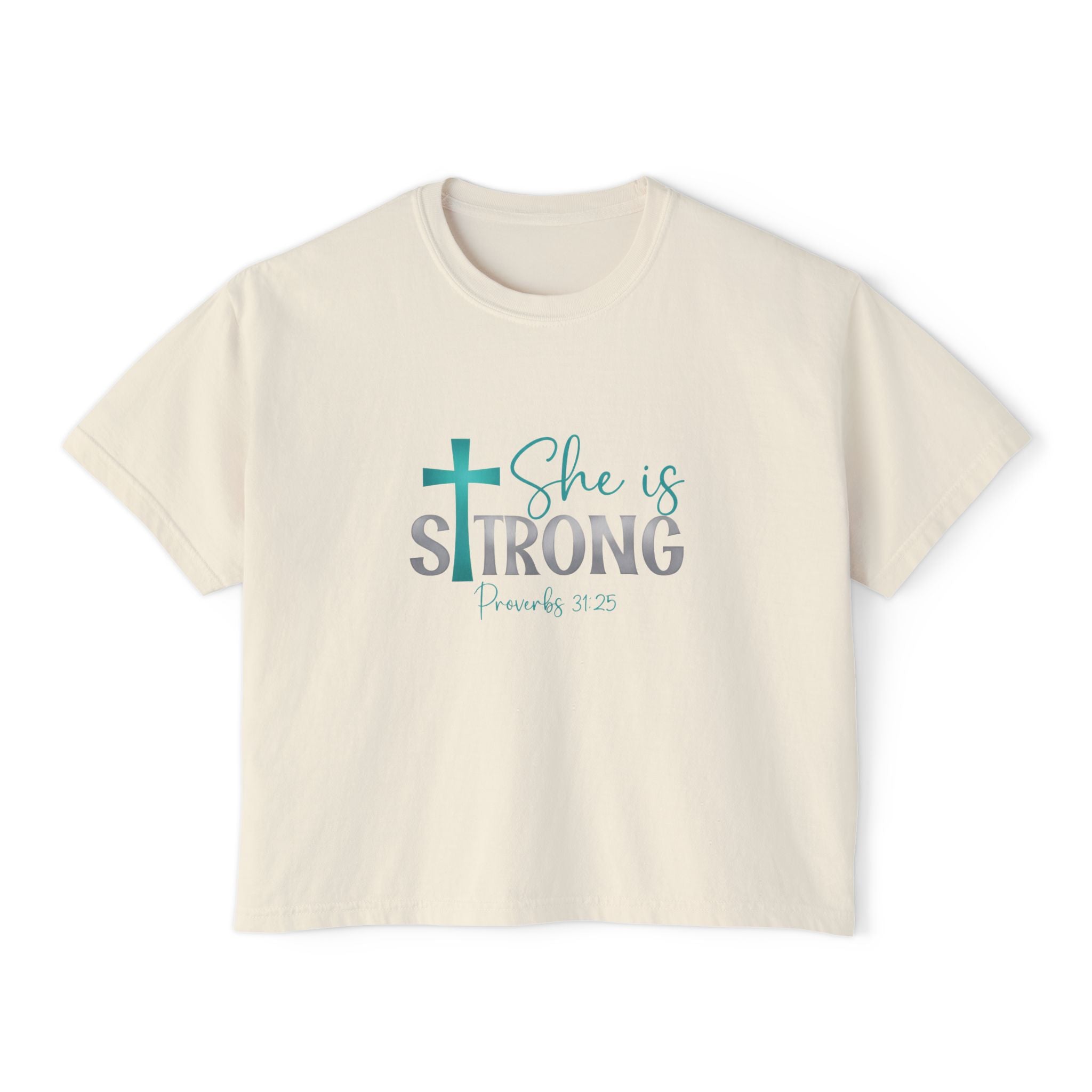 Women's Boxy Tee - She is strong - EF