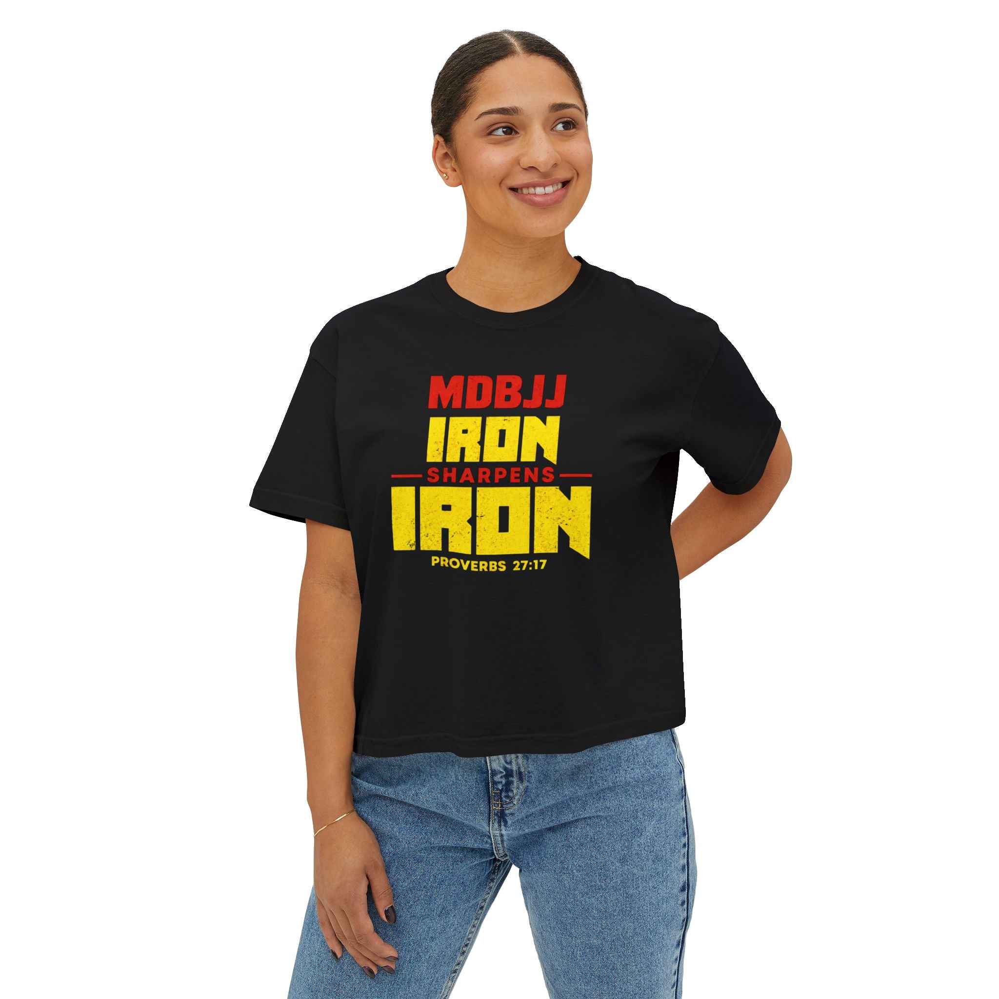 Women's Boxy Tee - Iron Sharpens Iron - MDBJJ